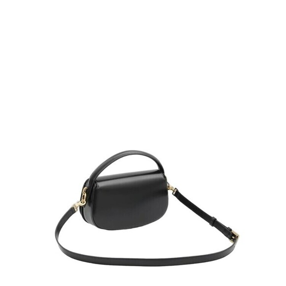 Saint Laurent Structured Black Calf Leather Shoulder Bag - NWT